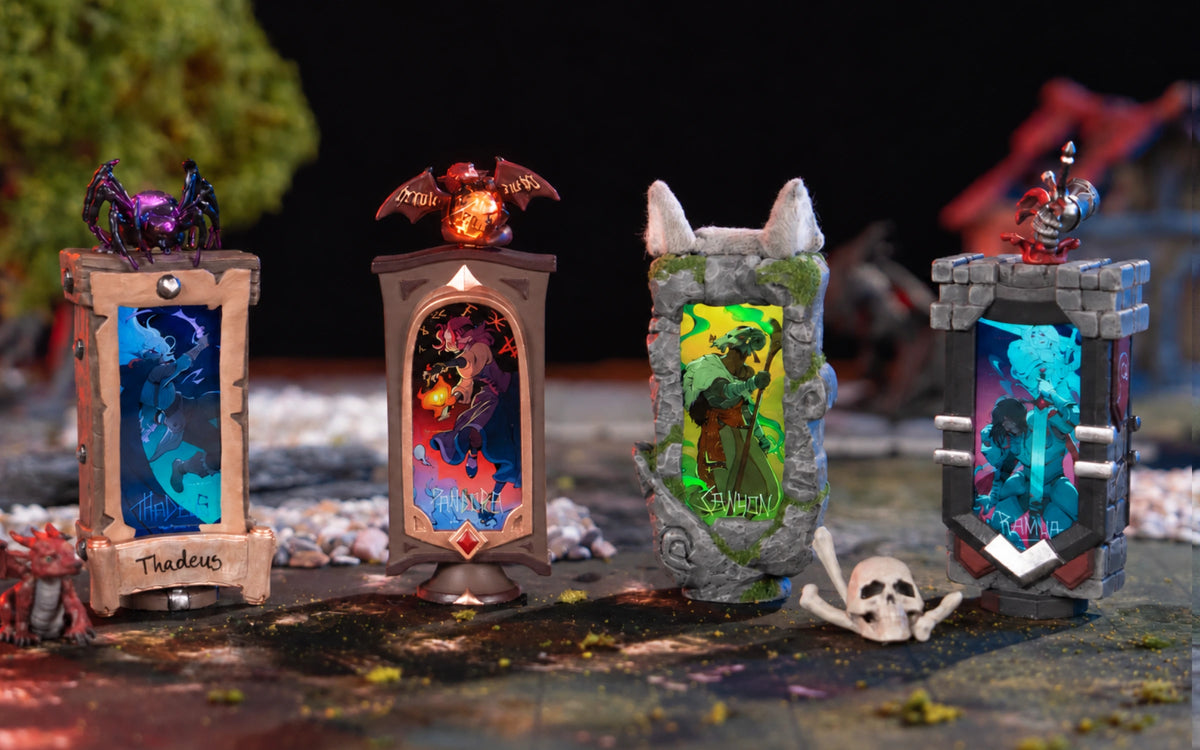 Artifact Mini devices arranged on a tabletop